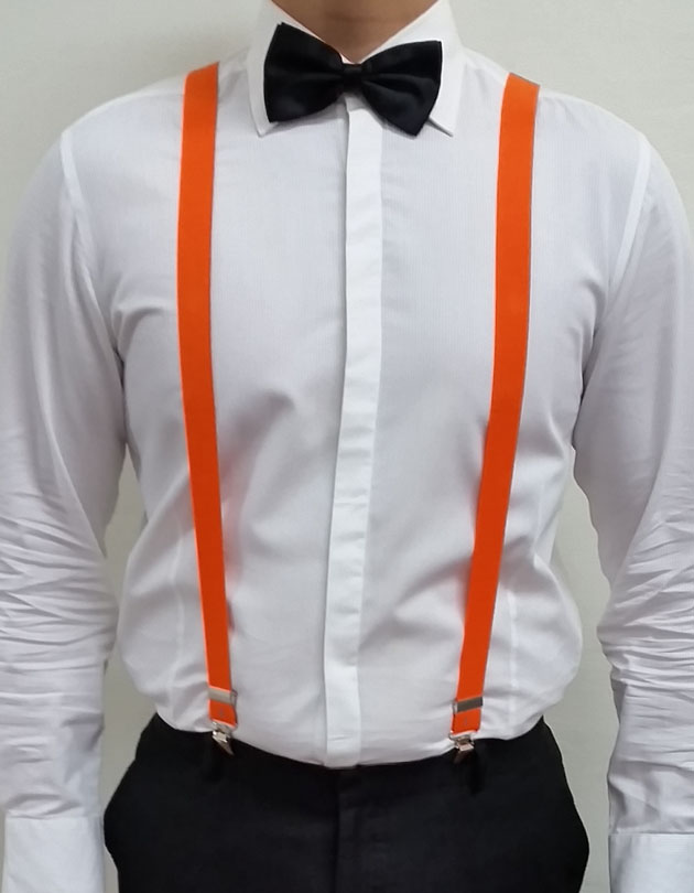 Suspenders in Orange
